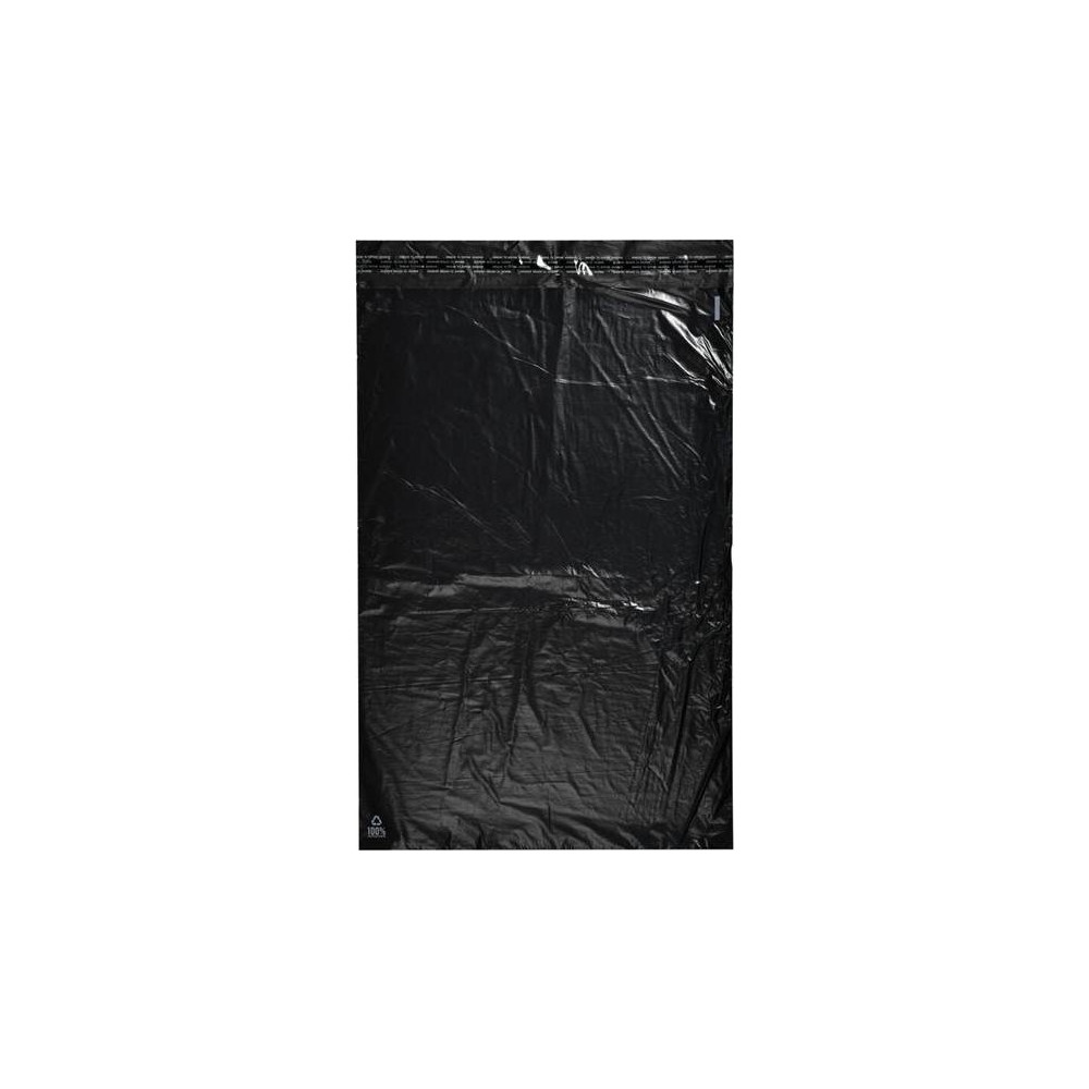 Produktbild för Fraktpåsar 340x420 mm svarta, PE, i 100 % återvunnen plast