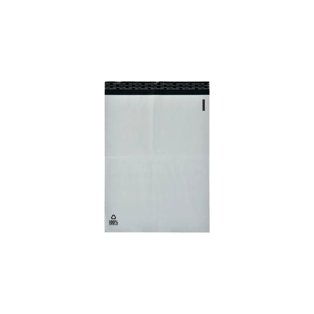 Produktbild för Fraktpåsar 400 x 600 mm vita, PE, 100 % återvunnen plast