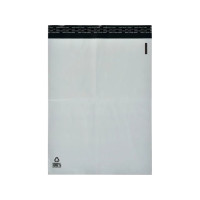 Produktbild för Fraktpåsar 400 x 600 mm vita, PE, 100 % återvunnen plast