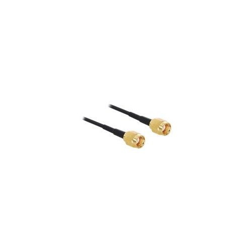 DeLOCK Delock Adapter RP-SMA Plug > RP-SMA Plug - antennkabel - svart