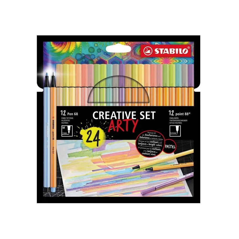 Produktbild för STABILO Creative Set ARTY, Blandade färger, Multifärg, Hexag...