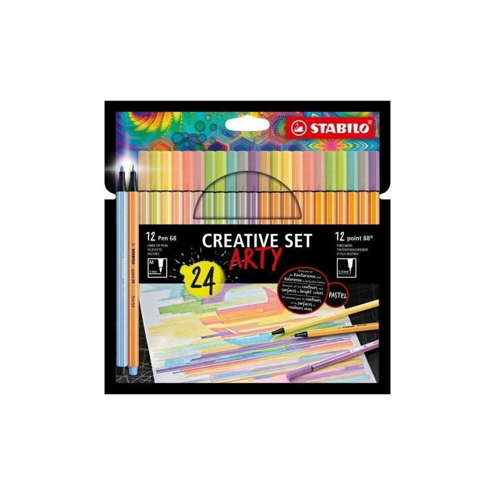 Produktbild för STABILO Creative Set ARTY, Blandade färger, Multifärg, Hexag...