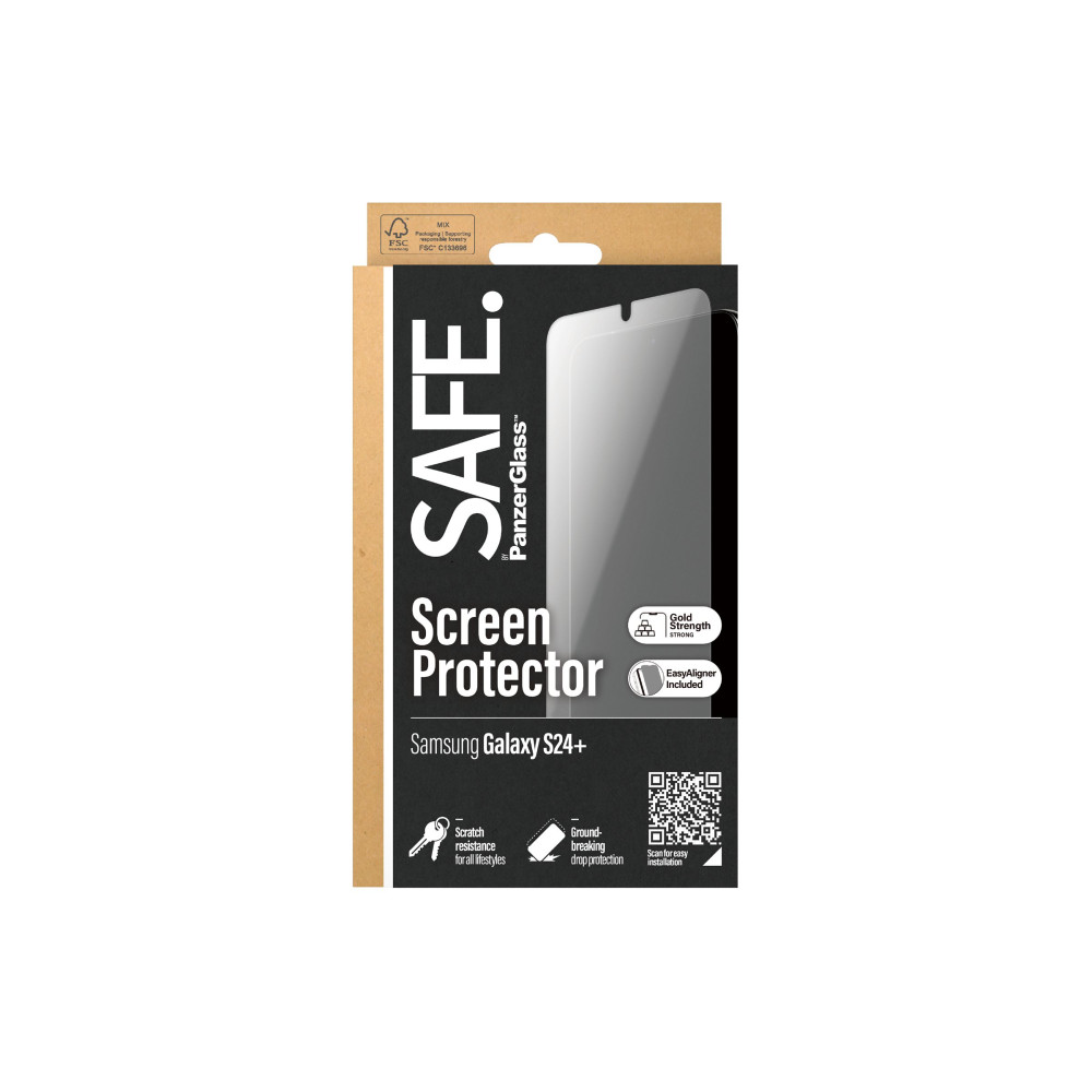 Produktbild för SAFE. by PanzerGlass - skärmskydd för mobiltelefon - ultrabred passning med EasyAligner