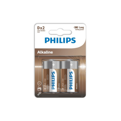Philips PHILIPS batteriteknik alkaline D 2-pack