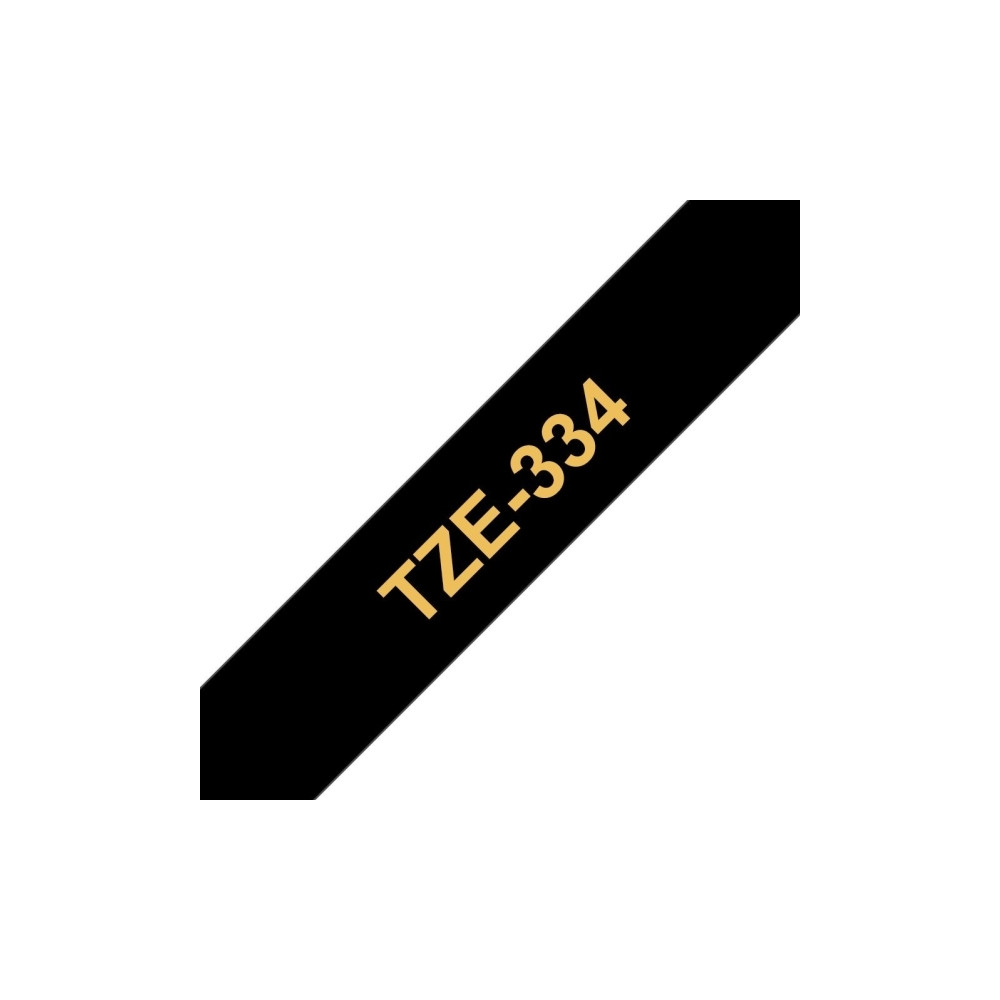Produktbild för Brother TZe-334 - bandlaminat - 1 kassett(er) - Rulle (1,2 cm x 8 m)