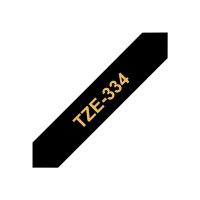 Produktbild för Brother TZe-334 - bandlaminat - 1 kassett(er) - Rulle (1,2 cm x 8 m)