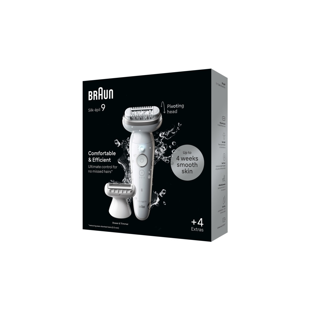 Produktbild för Braun Silk-épil 9 9-041, Silver, 40 pincetter, MicroGrip, Ba...