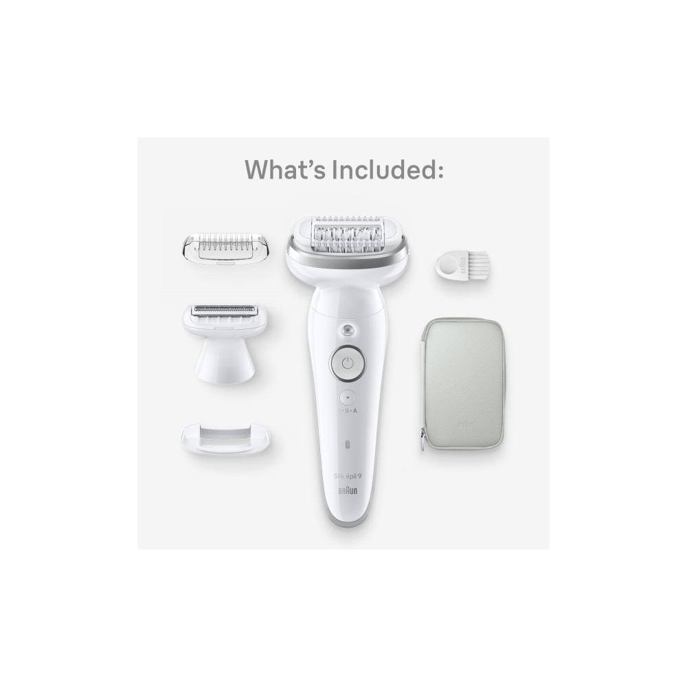Produktbild för Braun Silk-épil 9 9-041, Silver, 40 pincetter, MicroGrip, Ba...