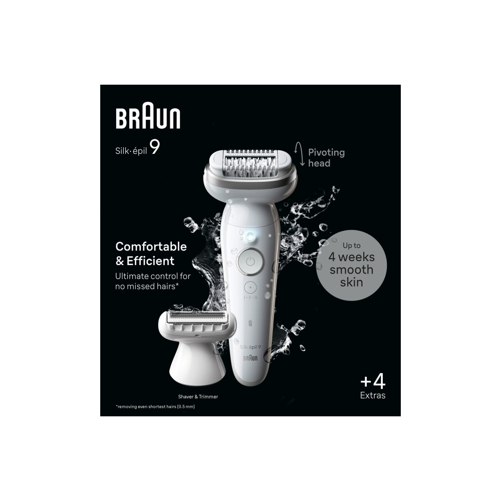 Produktbild för Braun Silk-épil 9 9-041, Silver, 40 pincetter, MicroGrip, Ba...