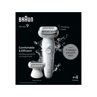 Produktbild för Braun Silk-épil 9 9-041, Silver, 40 pincetter, MicroGrip, Ba...