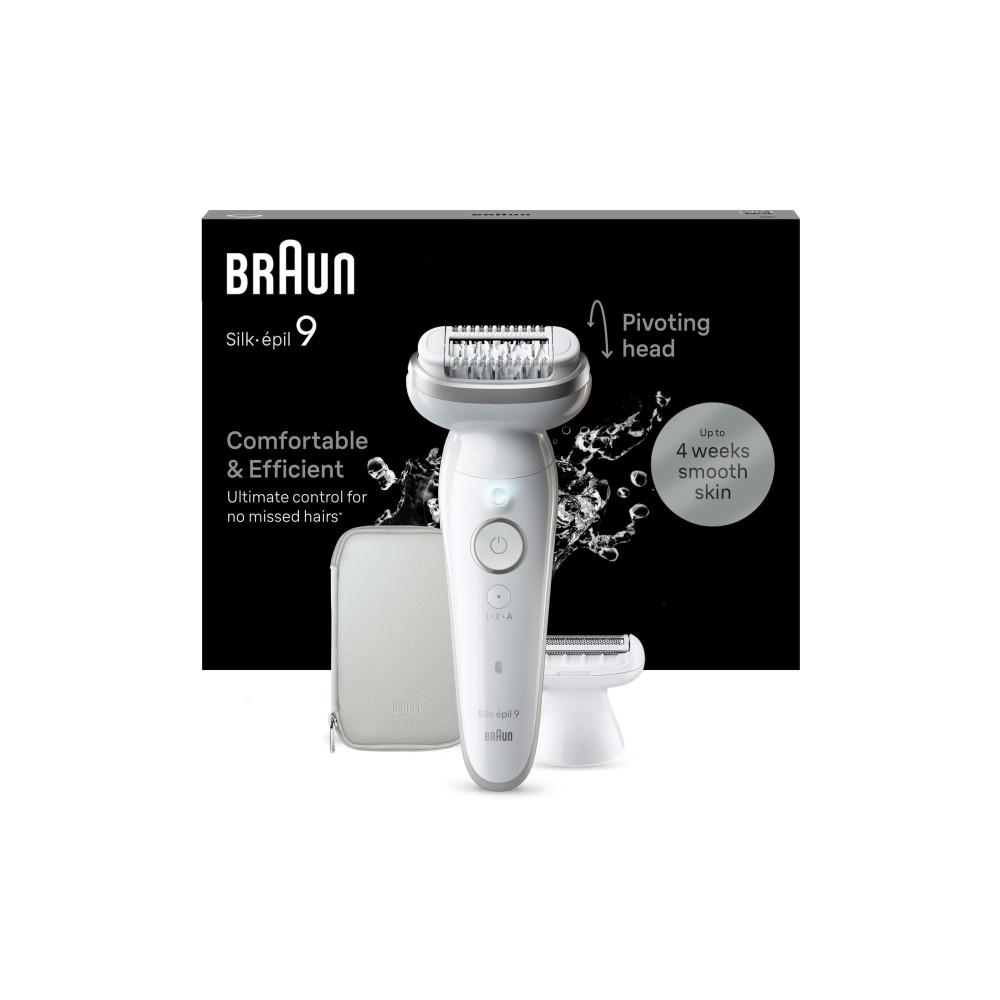 Produktbild för Braun Silk-épil 9 9-041, Silver, 40 pincetter, MicroGrip, Ba...