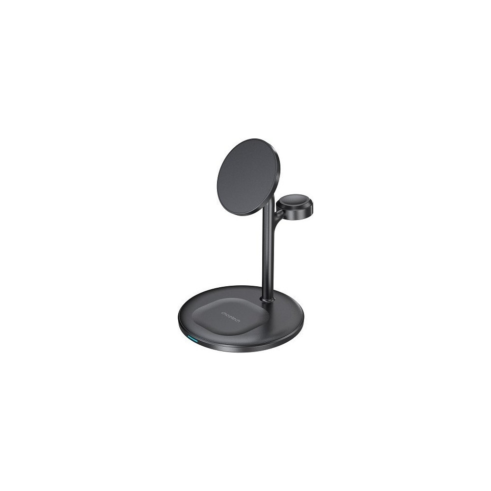 Produktbild för Choetech trådlös laddare CHOETECH 15W 3-i-1 magnetisk svart...