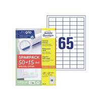 Produktbild för Universaletiketter Avery 38x21,2 mm, hvid med Ultragrip + 30...