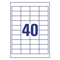 Produktbild för Universaletiketter Avery 48,5x25,4 mm, hvid med Ultragrip +...
