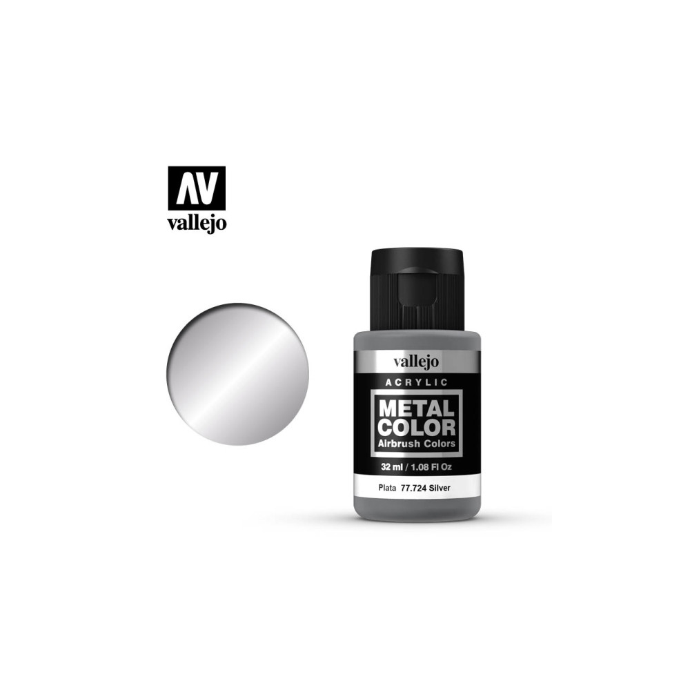 Produktbild för Vallejo 77.724, Silver, Vattenbaserad färg, Vätska, 32 ml, 1...