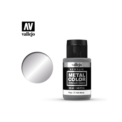 VALLEJO Vallejo 77.724, Silver, Vattenbaserad färg, Vätska, 32 ml, 1...