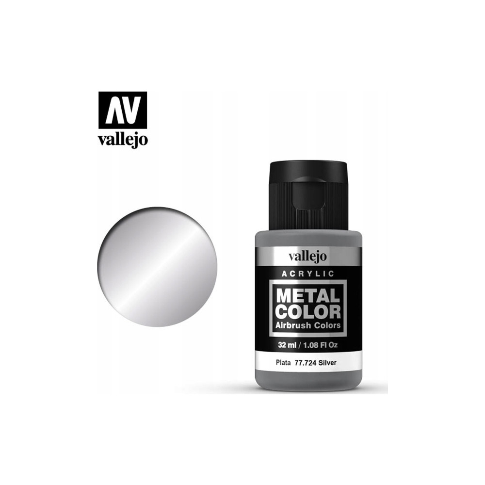 Produktbild för Vallejo 77.724, Silver, Vattenbaserad färg, Vätska, 32 ml, 1...