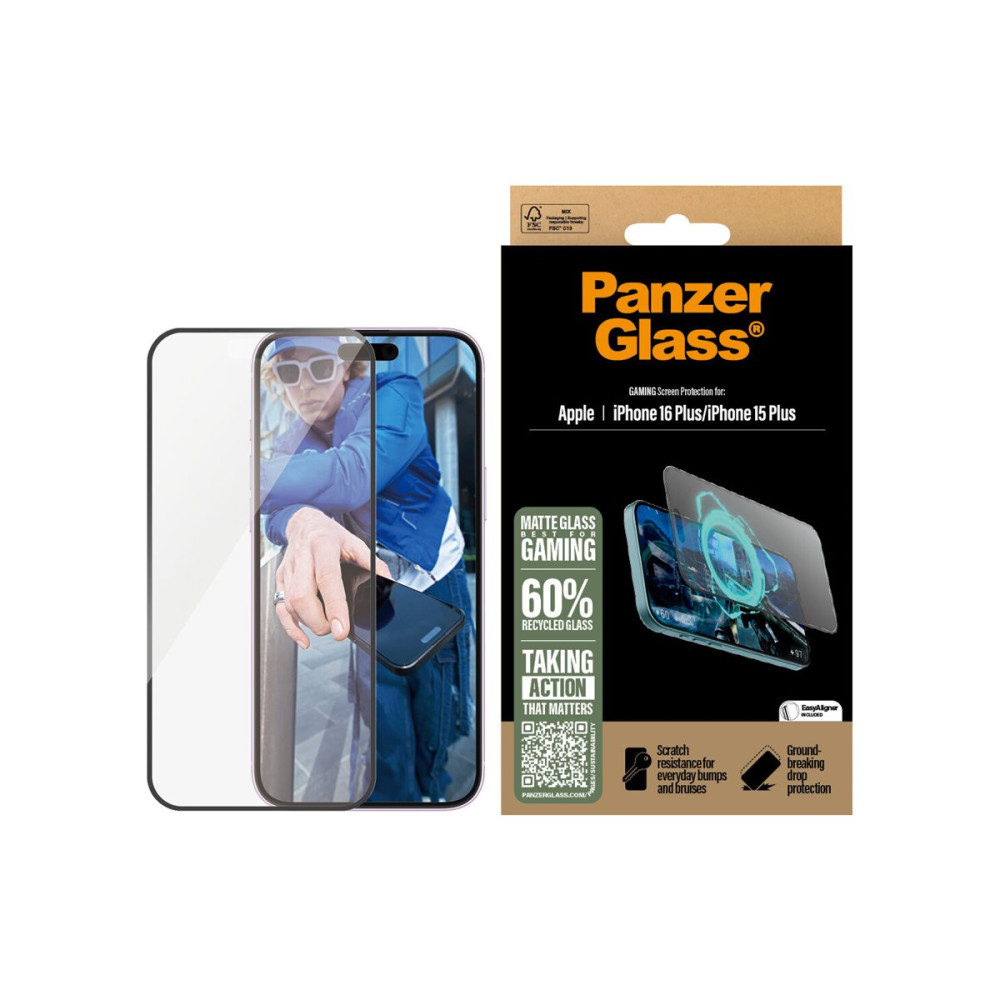 Produktbild för PanzerGlass Gaming - skärmskydd för mobiltelefon - ultrabred passning