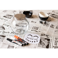 Produktbild för Uni Chalk marker-set Halloween med 4 st PWE-5M (vit, svart,...