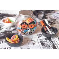 Produktbild för Uni Chalk marker-set Halloween med 4 st PWE-5M (vit, svart,...
