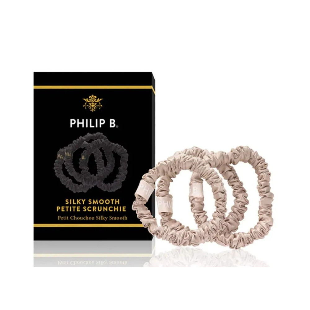 Produktbild för Philip B - Petite Champagne Scrunchie 3p