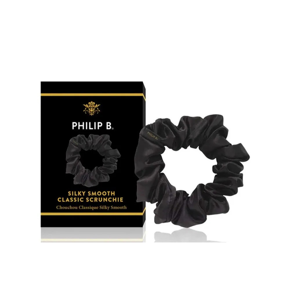 Produktbild för Philip B - Classic Black Scrunchie