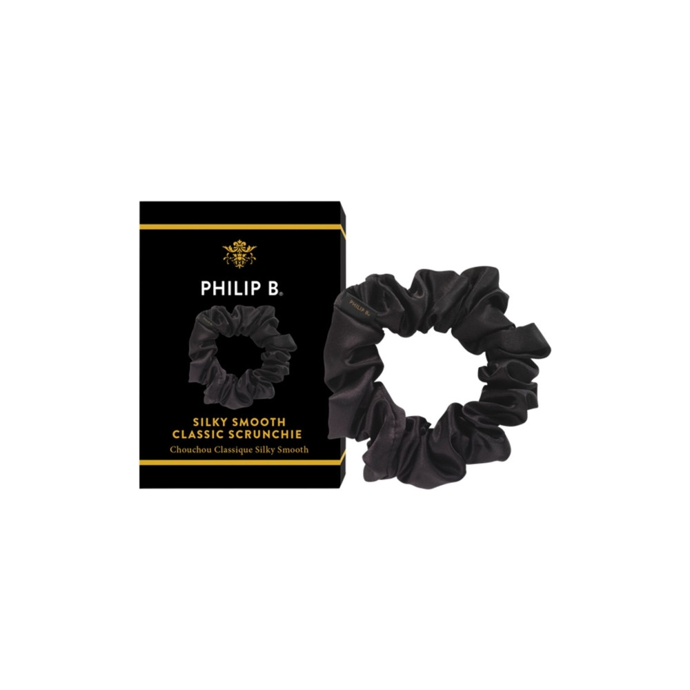 Produktbild för Philip B - Classic Black Scrunchie