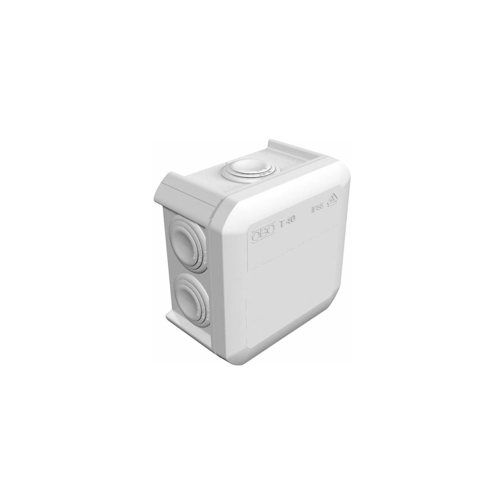 Produktbild för OBO Bettermann 2007045 kopplingsdosa T40 90x90x52 mm ljusgrå...