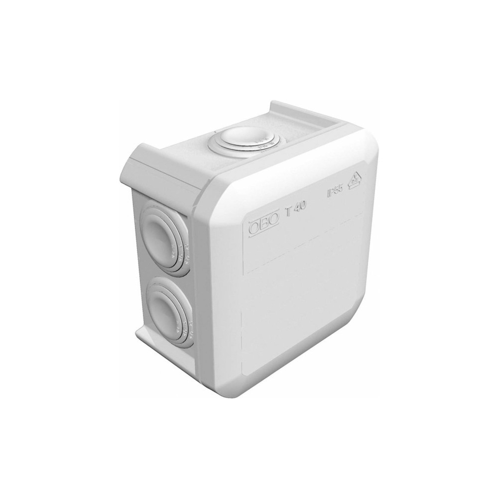 Produktbild för OBO Bettermann 2007045 kopplingsdosa T40 90x90x52 mm ljusgrå...