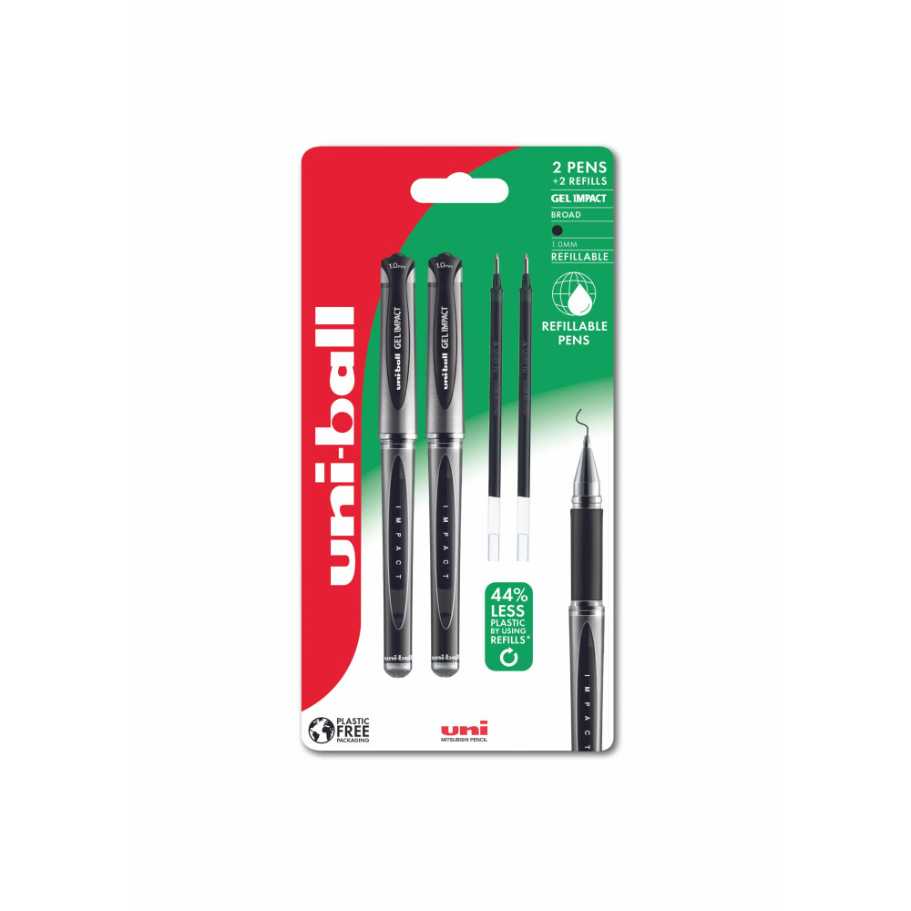 Produktbild för Rollerpenna Uni-ball Gel Impact 153 sort