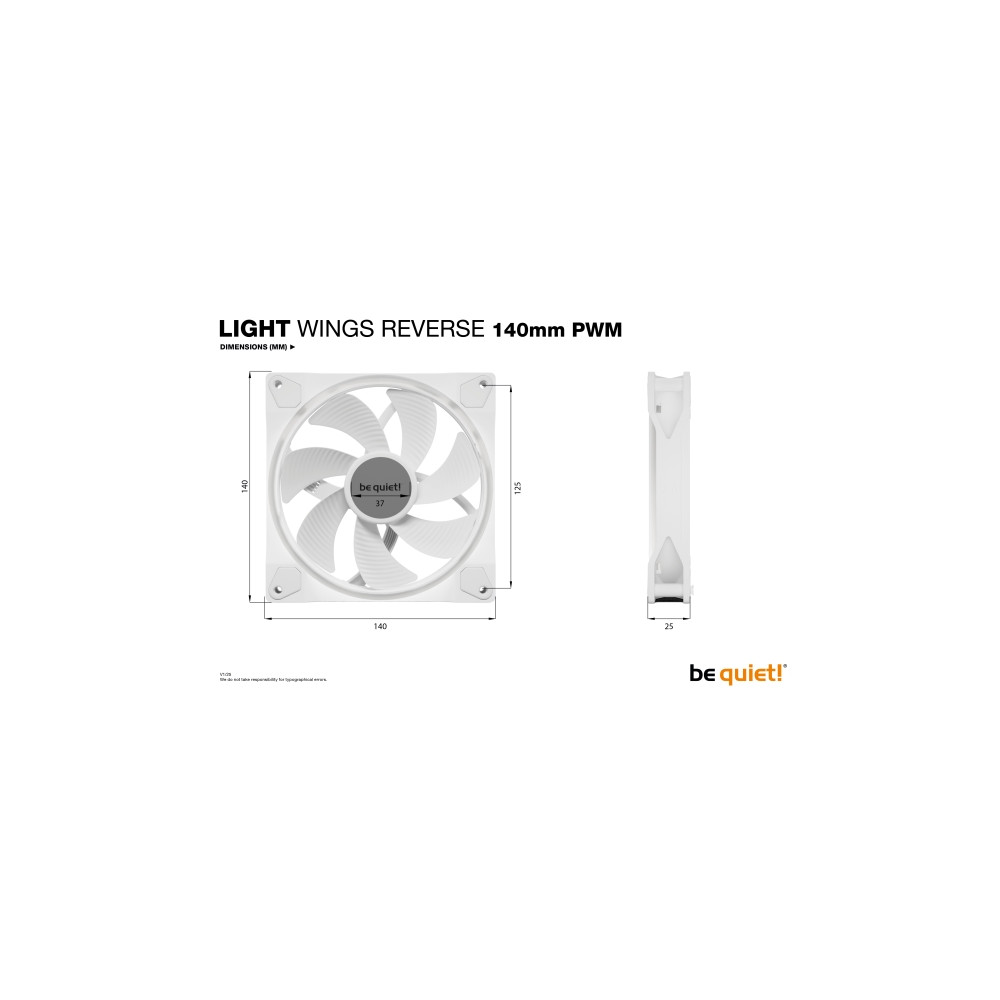 Produktbild för be quiet! Light Wings - lådfläkt - PWM, reverse
