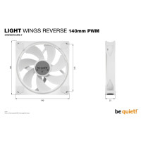 Produktbild för be quiet! Light Wings - lådfläkt - PWM, reverse