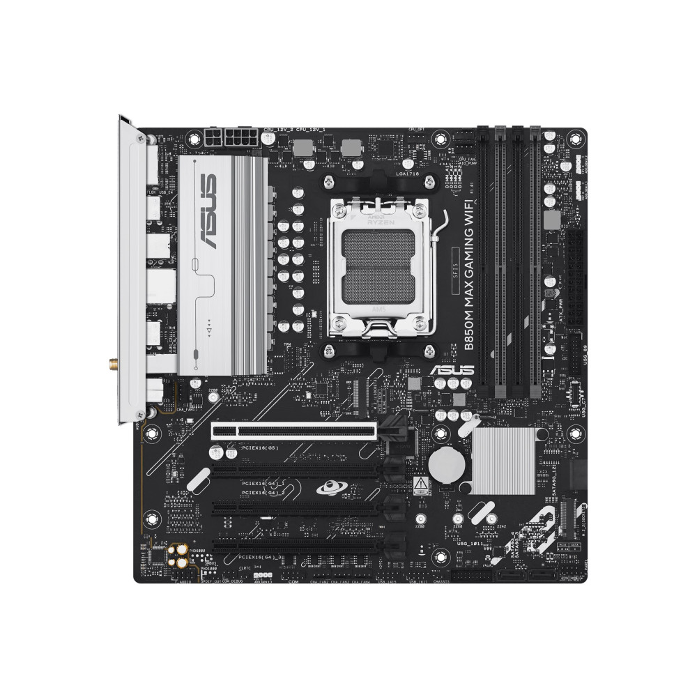 Produktbild för ASUS B850M MAX GAMING WIFI - moderkort - micro ATX - Socket AM5 - AMD B850