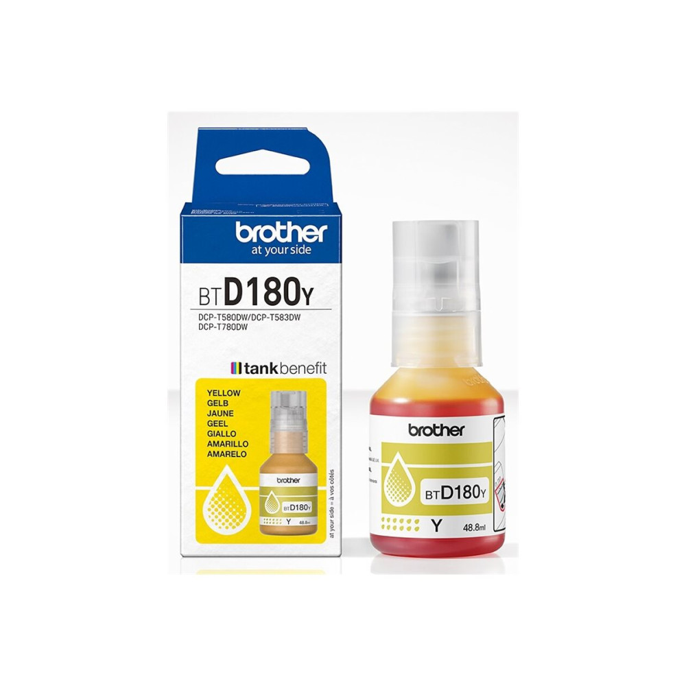 Produktbild för Brother BTD180Y - gul - original - påfyllnadsbläck