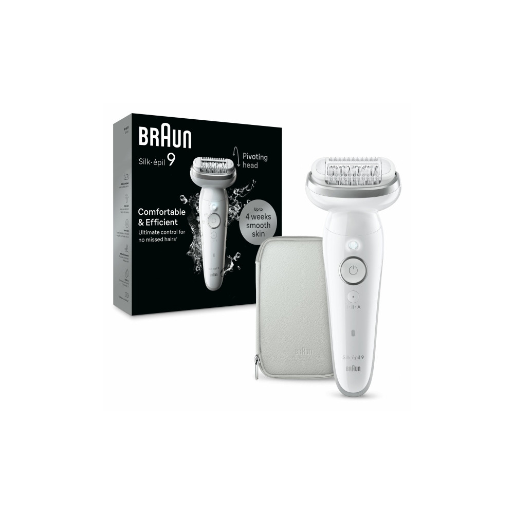 Produktbild för Braun Silk-épil 9 9-011, Silver, White, 40 tweezers, MicroGr...