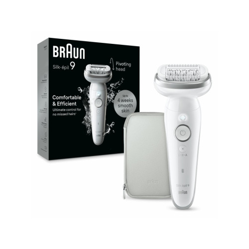 Braun Braun Silk-épil 9 9-011, Silver, White, 40 tweezers, MicroGr...