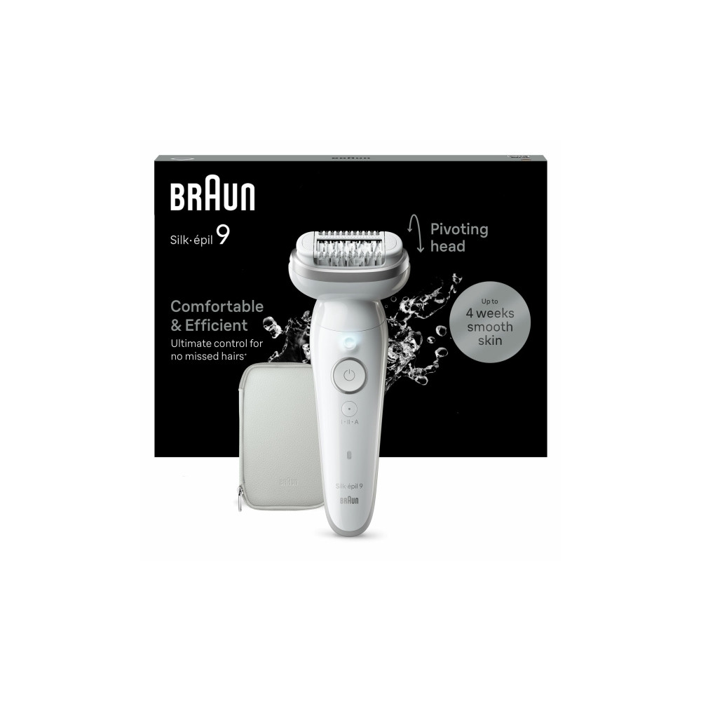 Produktbild för Braun Silk-épil 9 9-011, Silver, White, 40 tweezers, MicroGr...