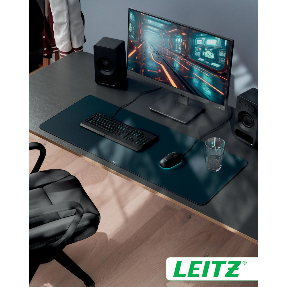 Produktbild för Leitz FEEL GOOD skrivbordsstöd - 100 x 40 cm - mörkgrå