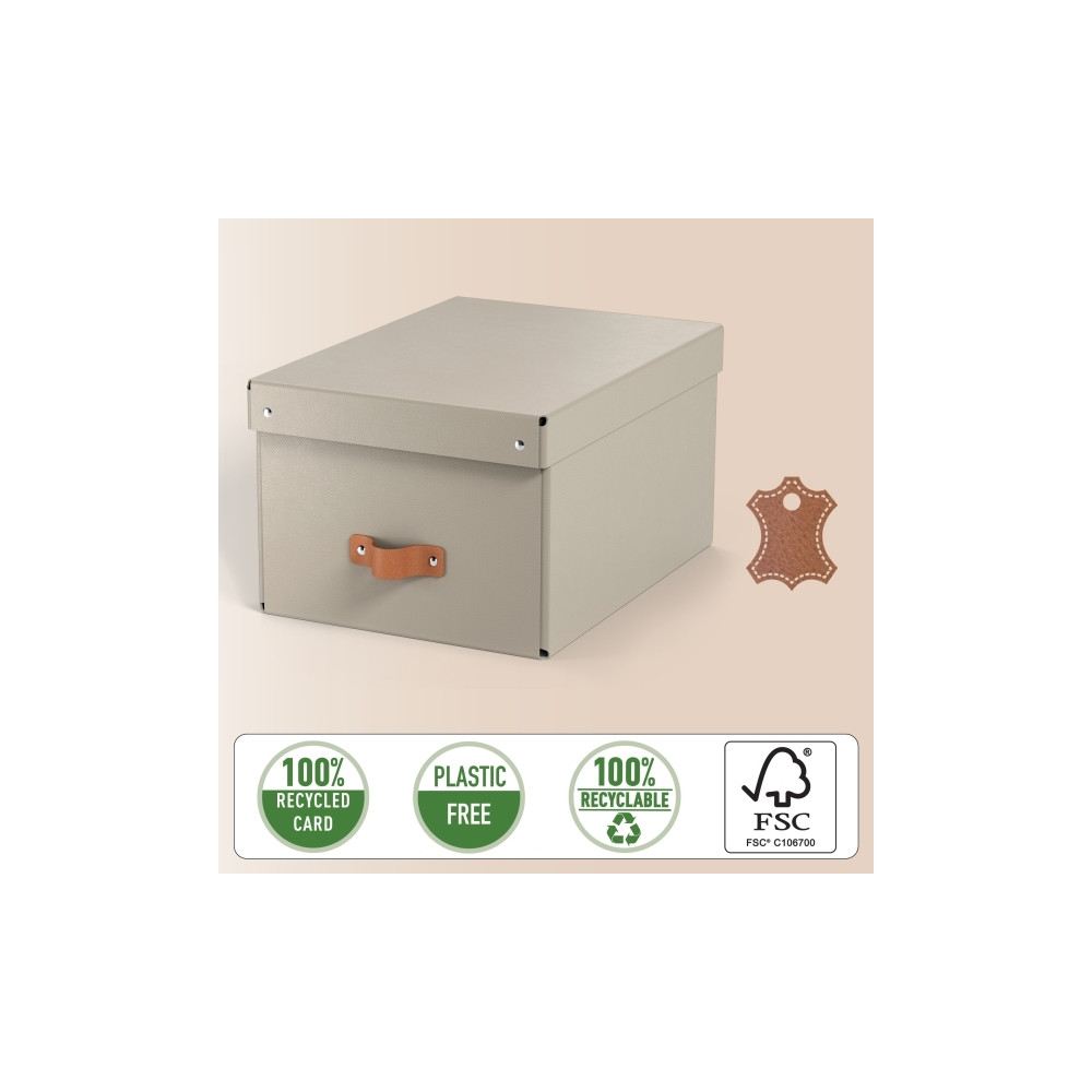 Produktbild för Leitz Puro förvaringslåda med lock, medium, 17 L, 100 % åter...