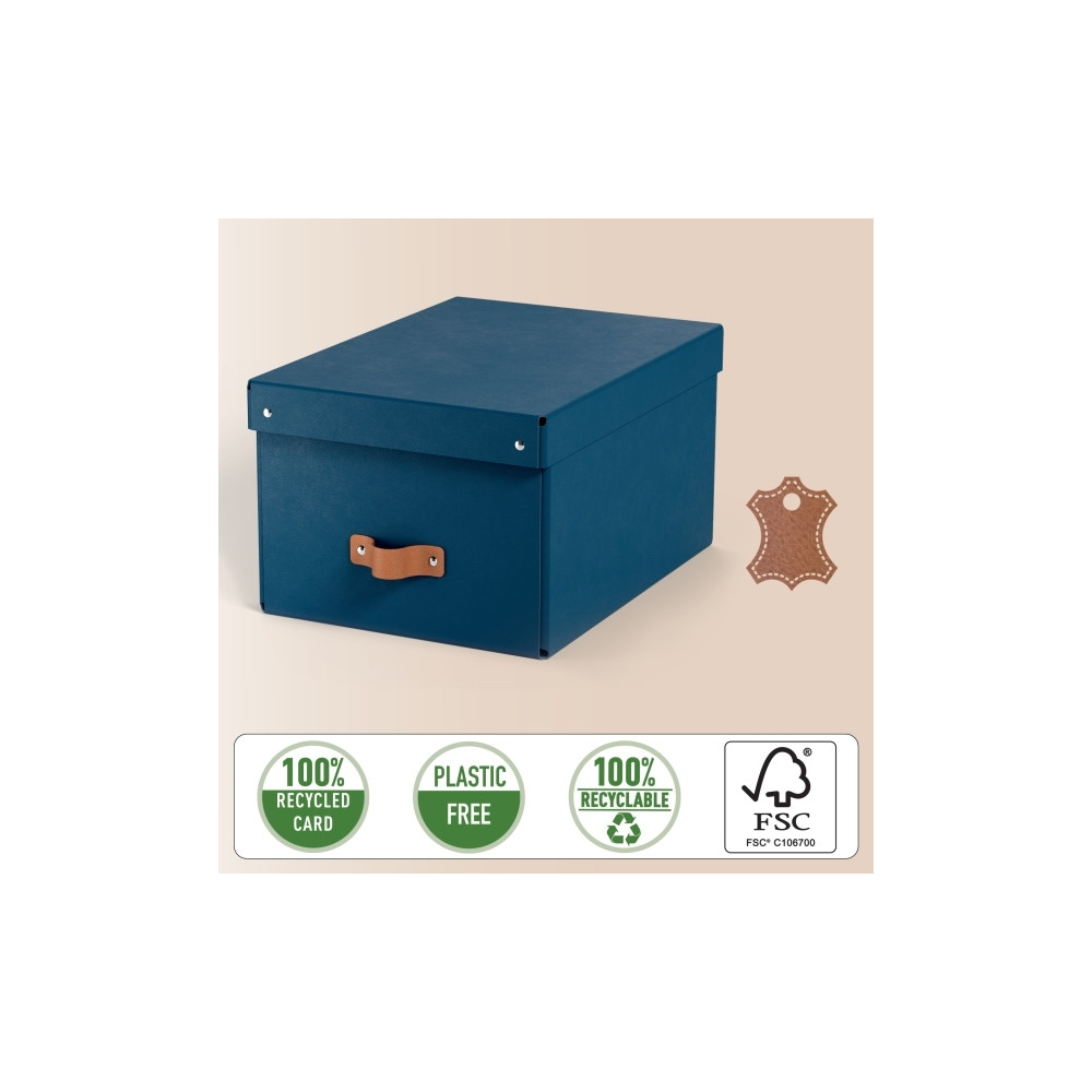 Produktbild för Leitz Puro förvaringslåda med lock, 17L, medium, 100% återvu...