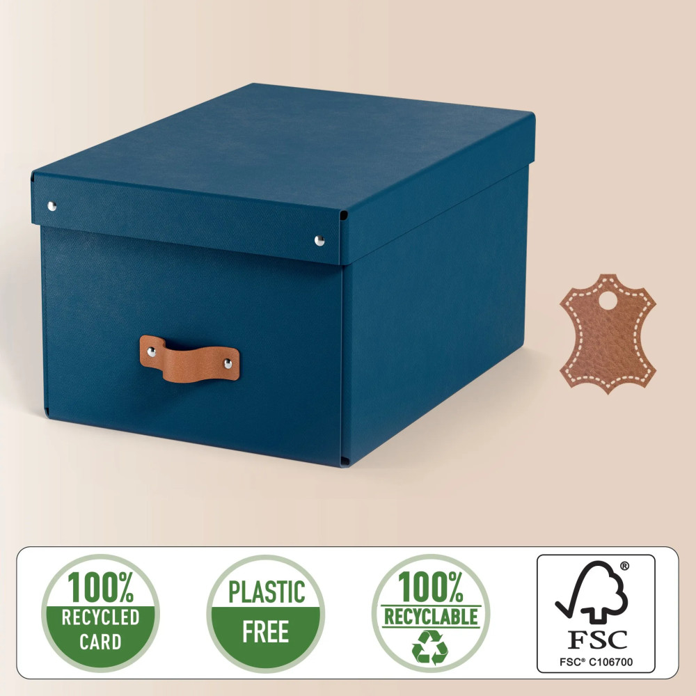Produktbild för Leitz Puro förvaringslåda med lock, 17L, medium, 100% återvu...