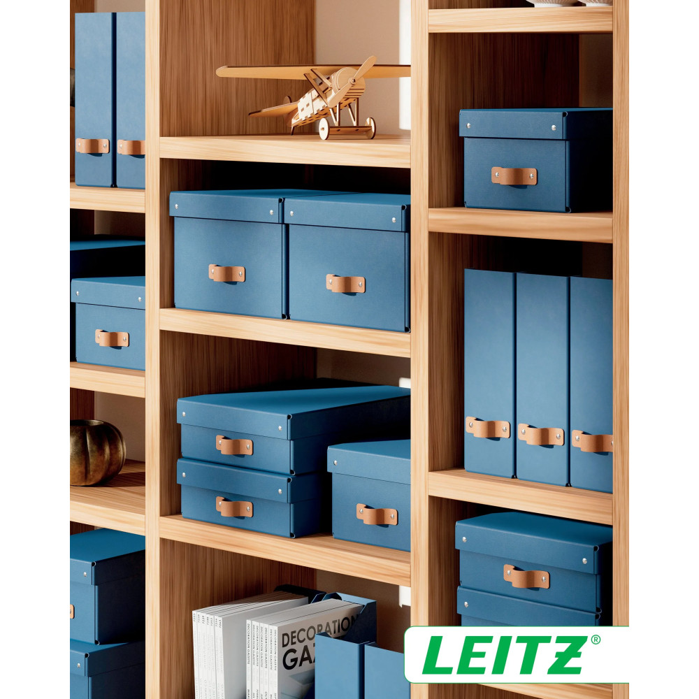 Produktbild för Leitz Puro förvaringslåda med lock, 17L, medium, 100% återvu...