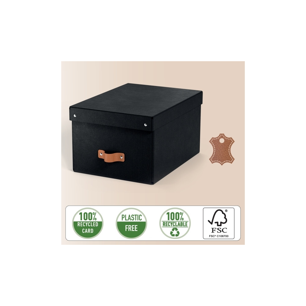 Produktbild för Leitz Puro förvaringslåda med lock, 17L, medium, 100% återvu...