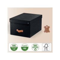 Produktbild för Leitz Puro förvaringslåda med lock, 17L, medium, 100% återvu...