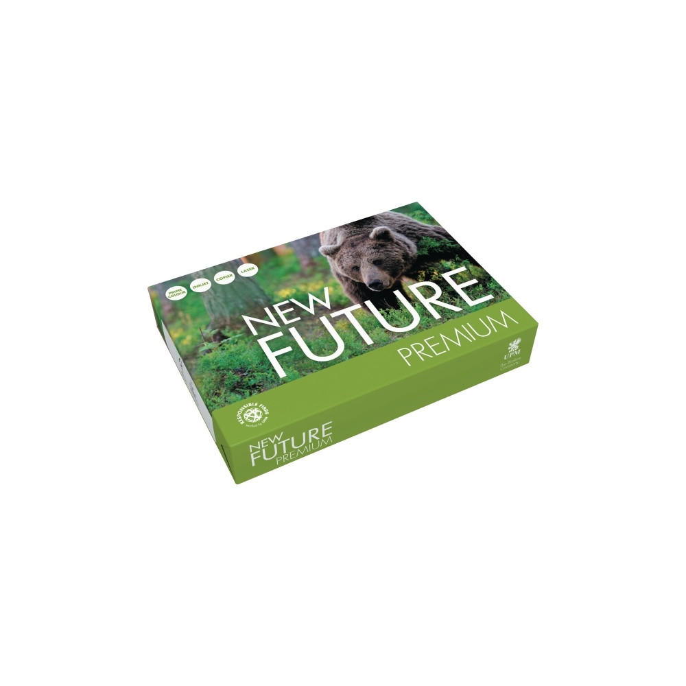 Produktbild för Skrivarpapper New Future Premium A4 vit 80g