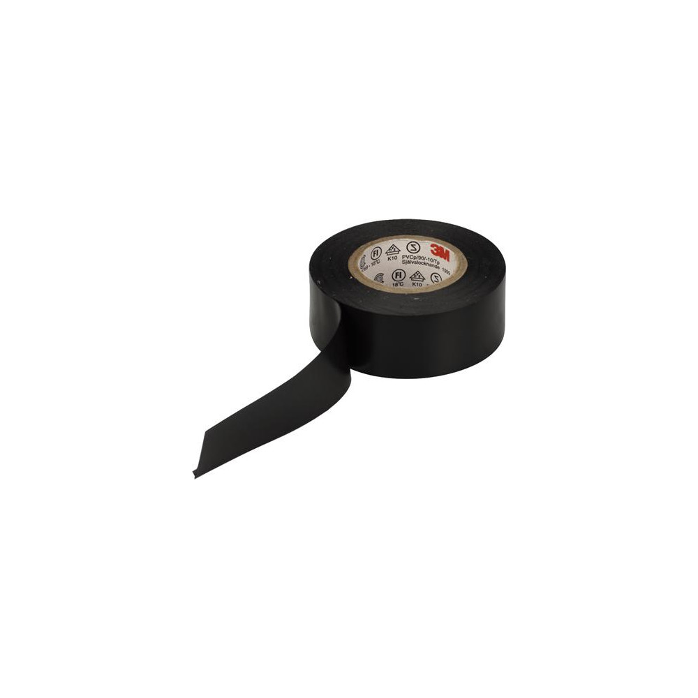 Produktbild för 3M Scotch® Super 88 vinyl tape sort 19mm x 6m x 0,22mm