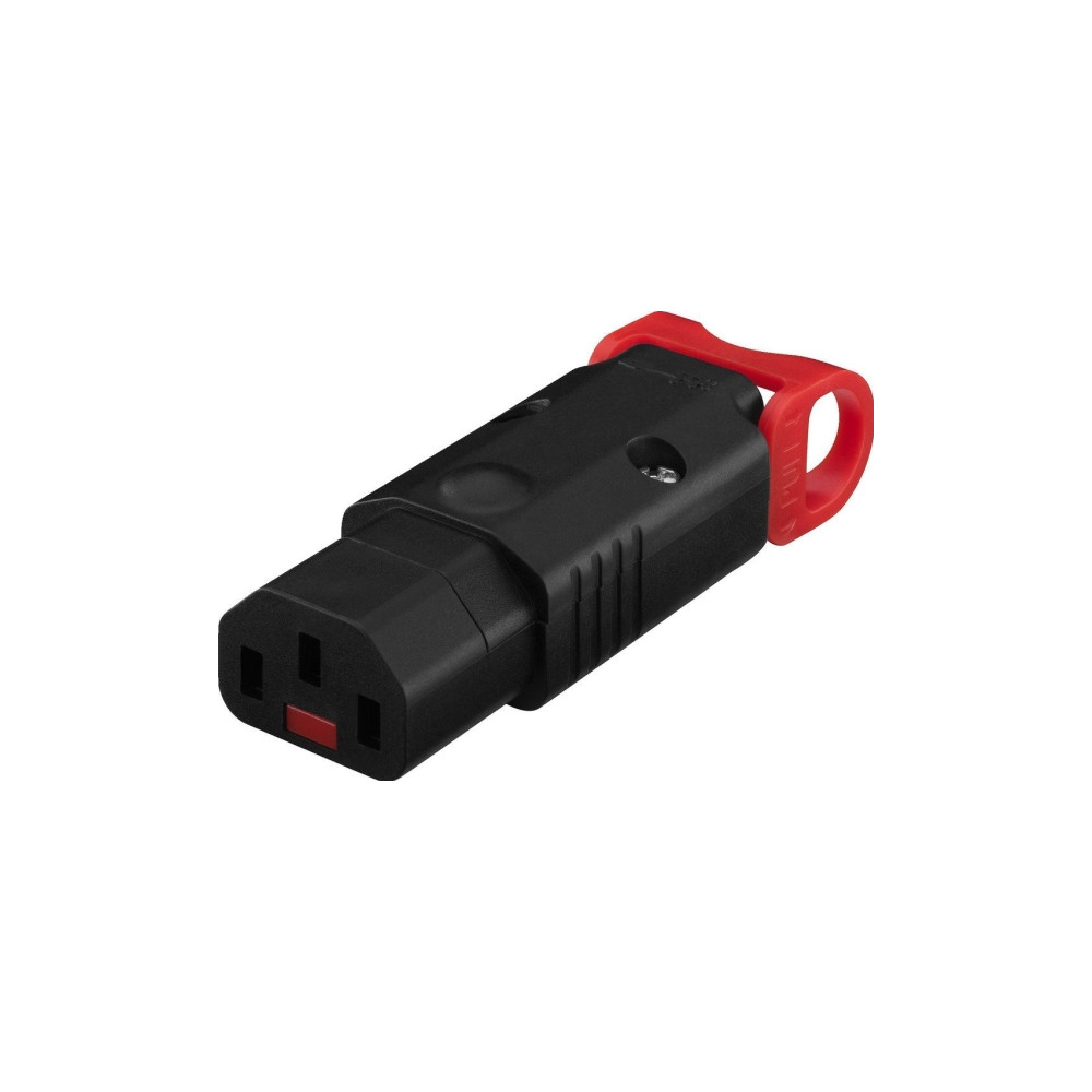 Produktbild för AAC-170J/IEC 3-polig IEC inline-jack, IEC LOCK, med jordkont...