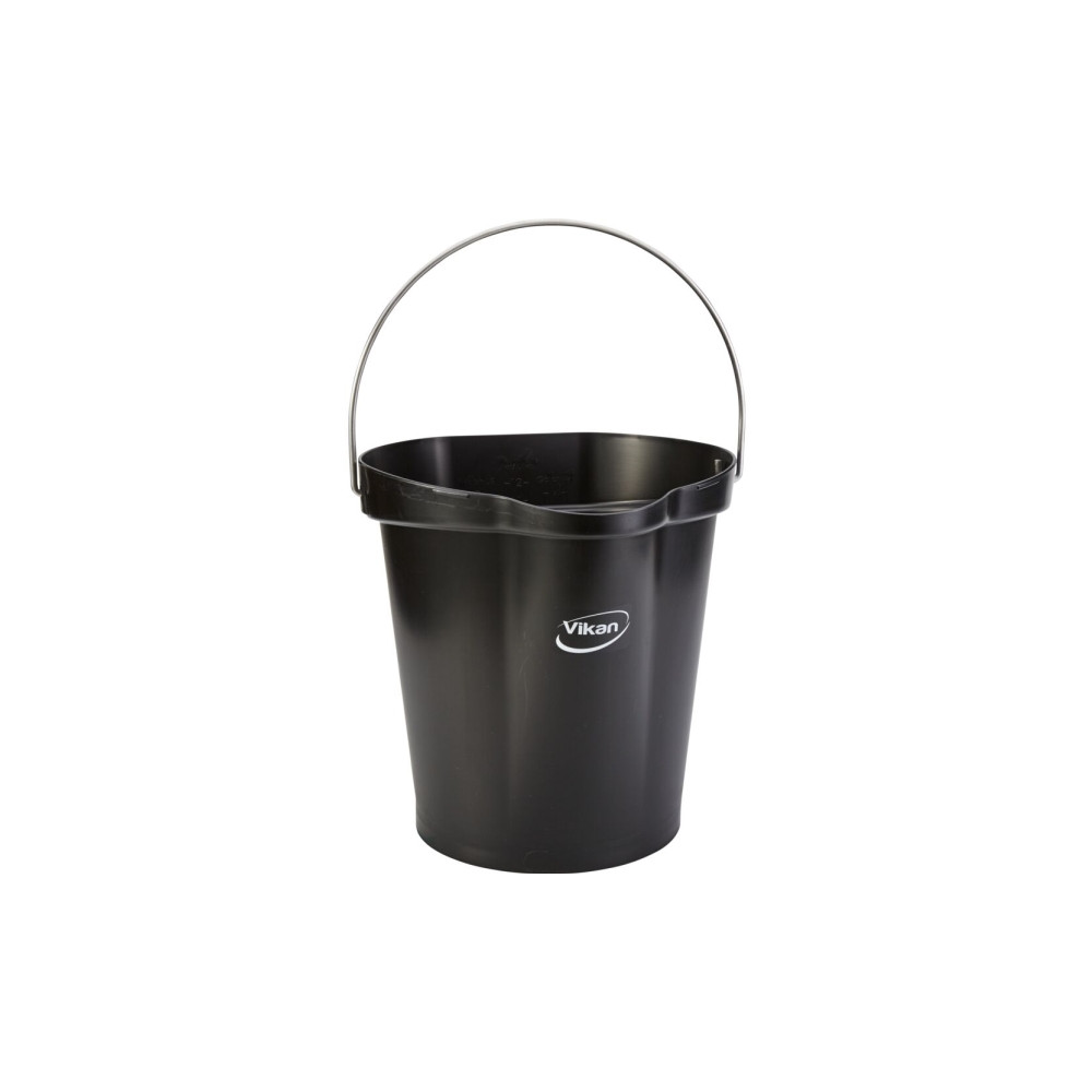 Produktbild för Mathink, Vikan, 31,8x32,5 cm, 12 liter svart, PP/rostfritt s...