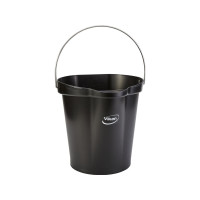 Produktbild för Mathink, Vikan, 31,8x32,5 cm, 12 liter svart, PP/rostfritt s...