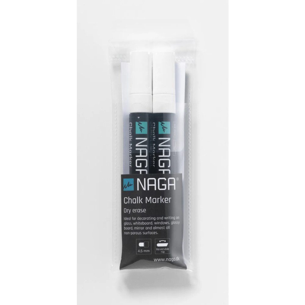 Produktbild för Chalkmarker NAGA hvid 4,5 mm